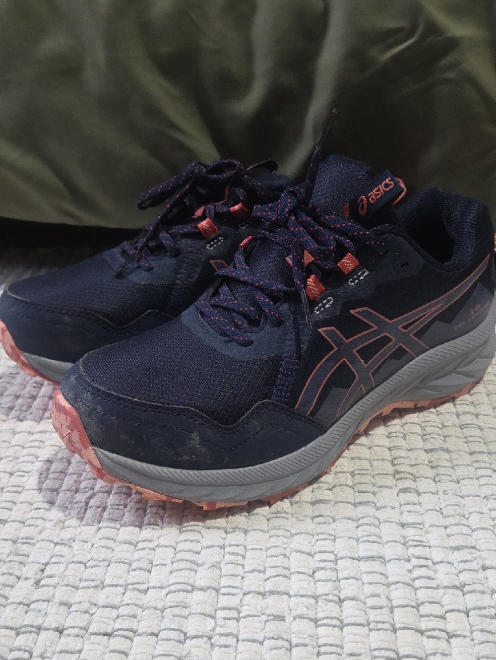 ASICS Women's Navy and Coral Running Shoes
